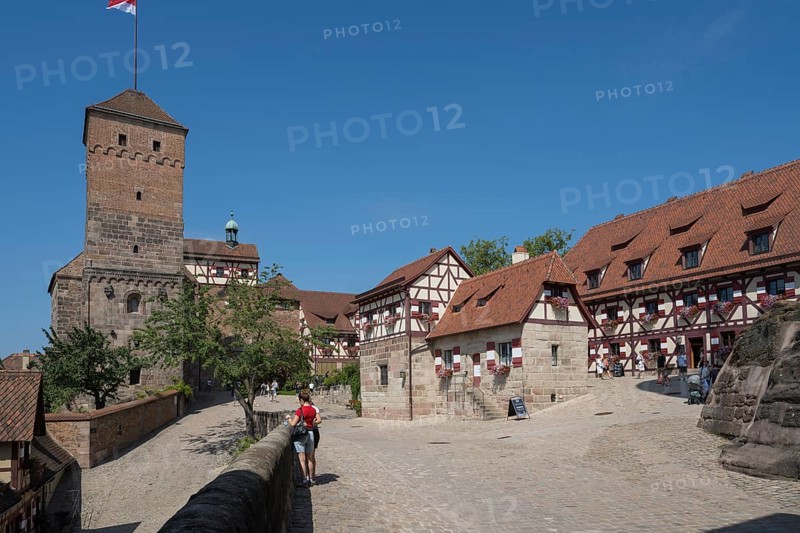 Heidenturm, Burghof, Kaiserburg, Nürnberger Burg, Nuremberg, Middle Franconia, Franconia, Bavaria, Germany