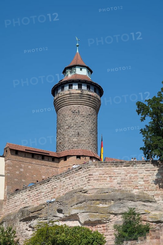Sinwell Tower, Kaiserburg, Nürnberger Burg, Am Ölberg, Nuremberg, Middle Franconia, Franconia, Bavaria, Germany