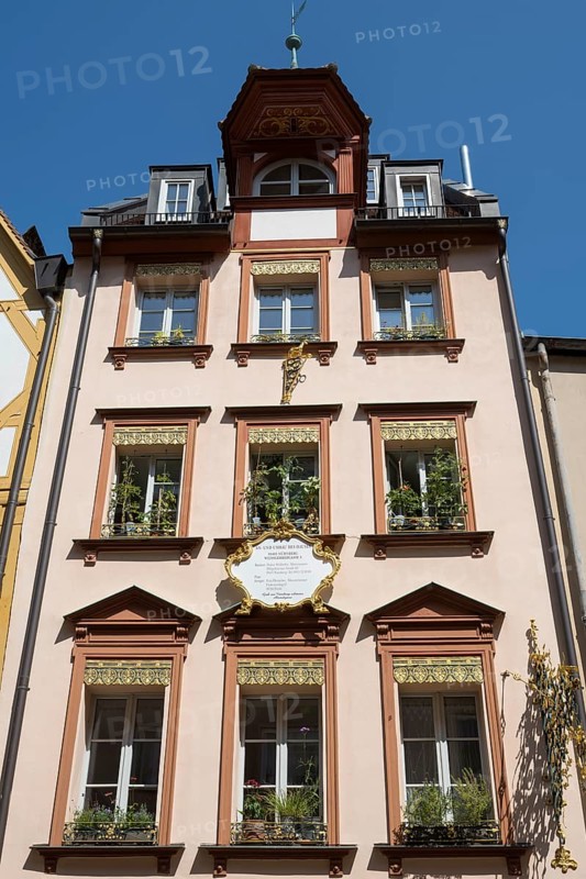 Renovated façade in Weißgerbergasse, Old Town, Nuremberg, Middle Franconia, Franconia, Bavaria, Germany