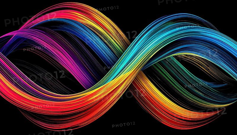 Abstract digital art featuring vibrant, intersecting neon lines creating a geometric pattern, Intersecting neon lines form a vibrant abstract geometric grid against a black background, Seamless looping illustration, colorful diagonal lines, creating a modern dynamic template background, vibrant colored lines and geometric forms for business or technology wallpaper, AI generated