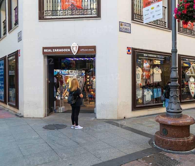 Official store shop for Real Zaragoza football club, Calle de Alfonso I, Zaragoza, Aragon, Spain