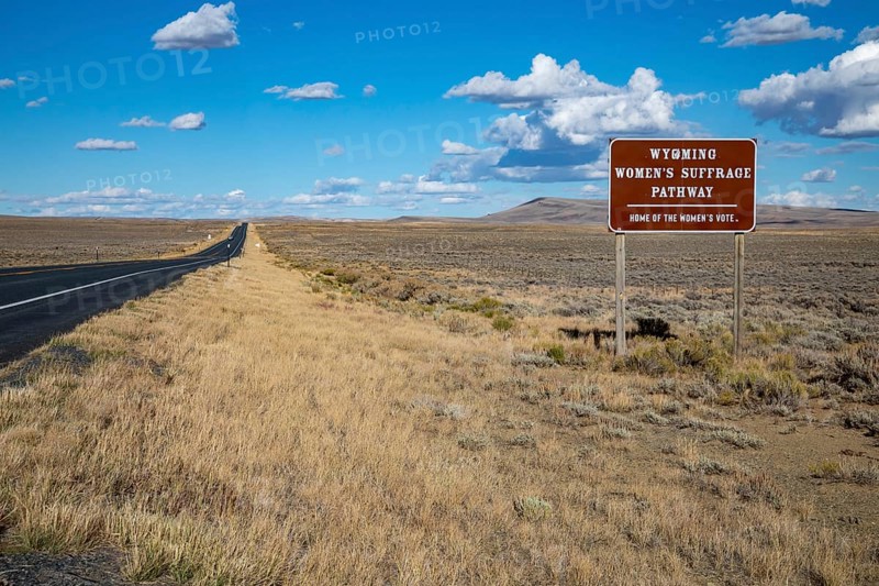 South Pass City, Wyoming - A 19-mile stretch of Wyoming Highway 28 is named the Wyoming Women's Suffrange Pathway. In 1869, Wyoming became the first state or territory to give women the right to vote