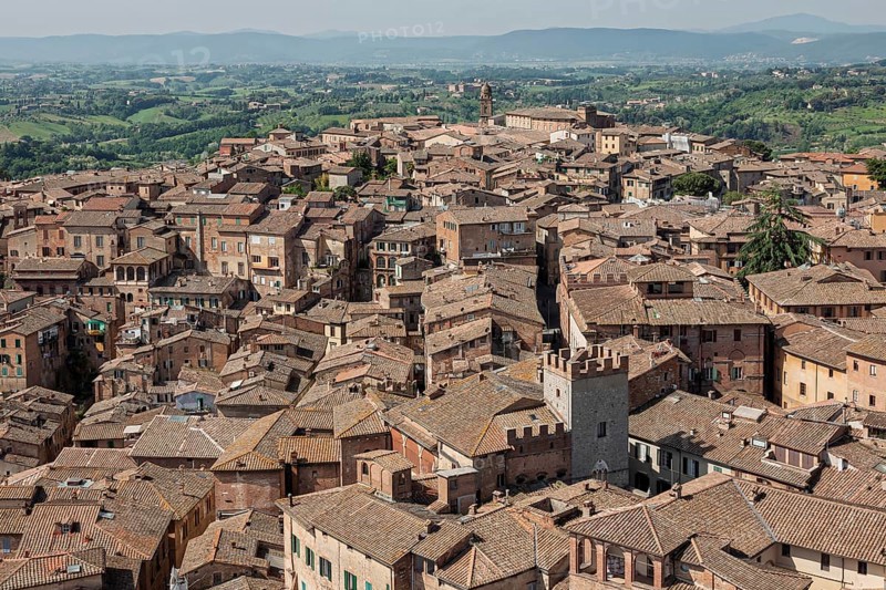 View over the rooftops of Siena, Tuscany, Italy