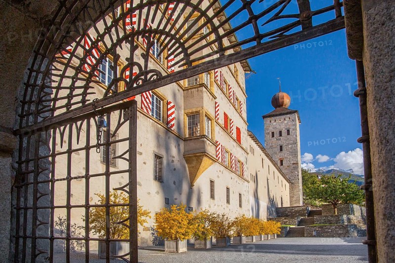 Stockalper Palace in the Old Town, Brig, Rhone Valley, Valais, Switzerland