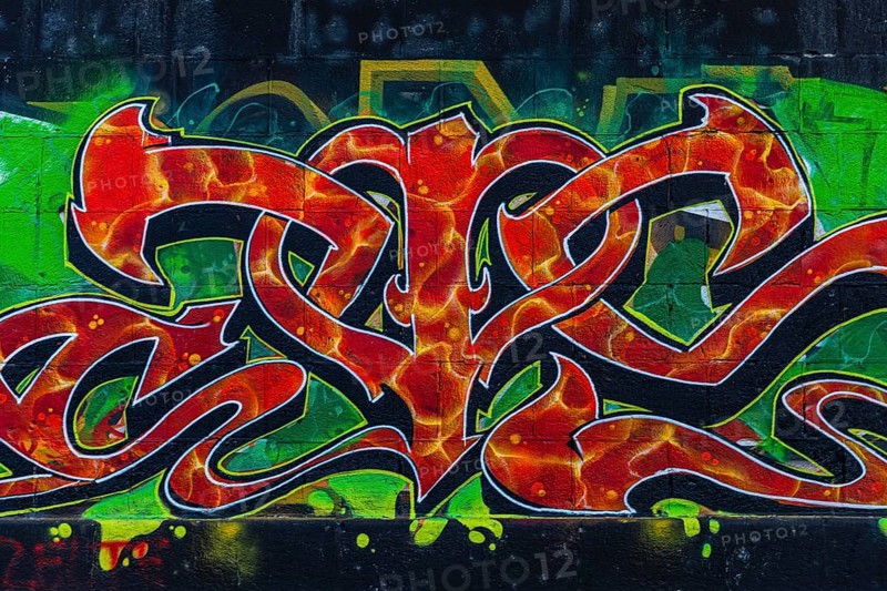 Wall painting, street art on the walls of the Danube Canal, Schwedenplatz, Vienna, Austria
