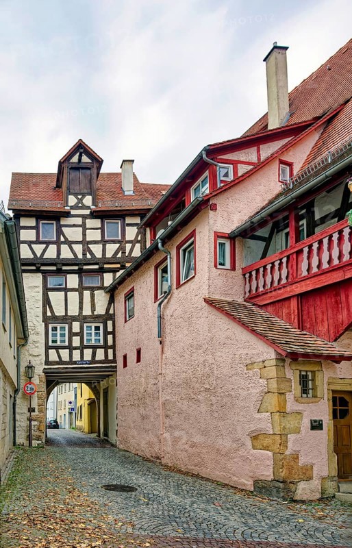 Historic Capuchin Gate from the 14th century, Rottenburg am Neckar, Baden-Württemberg, Germany