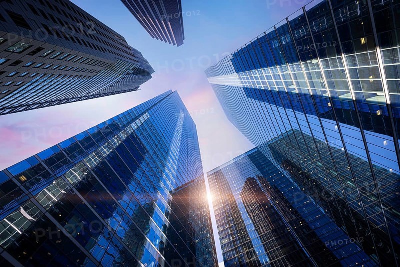 Toronto financial district skyline panorama with luxury condos and financial offices