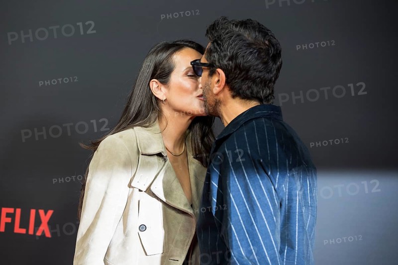 Jessica Riso and Elyas M'Barek at the premiere of the Netflix film Babo at the Astor Film Lounge Berlin on 24.10.2025