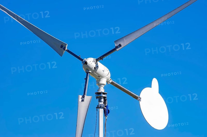 A wind generator, including a small wind turbine or small wind turbine (KWEA) with an unmarked wind vane