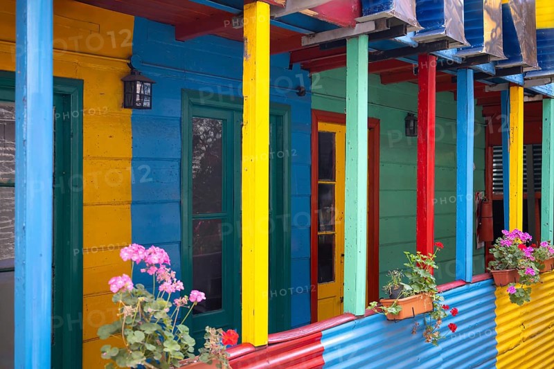 Argentina, colorful buildings of El Caminito, a popular tourist destination in Buenos Aires