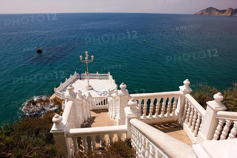 Observation deck, Balcon del Mediterraneo, (balcony of the Mediterranean Sea), Benidorm, Valencia, Costa Blanca, Spain