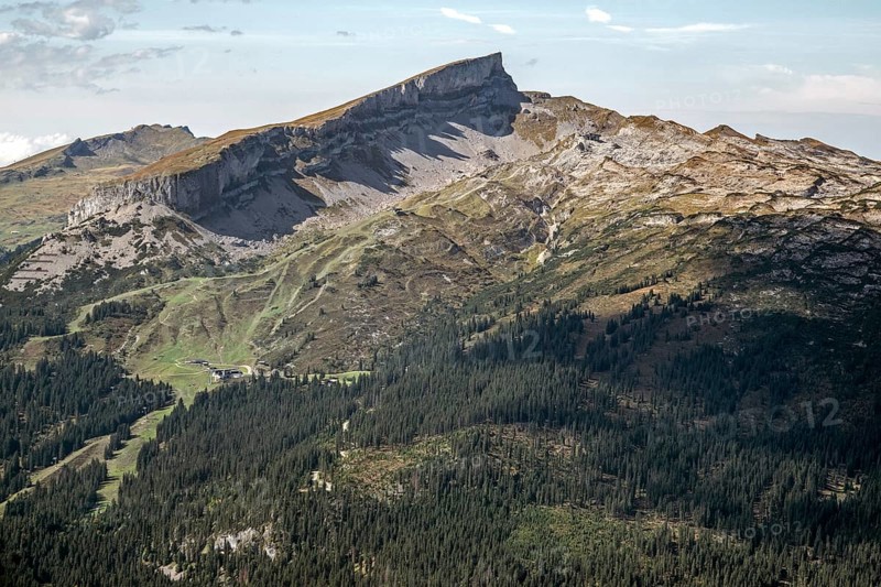 View from Fellhorn to Hoher Ifen in Kleinwalsertal, Oberstdorf, Oberallgäu, Allgäu, Bavaria, Germany