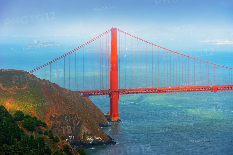View of Golden Gate Bridge, San Francisco, California, USA