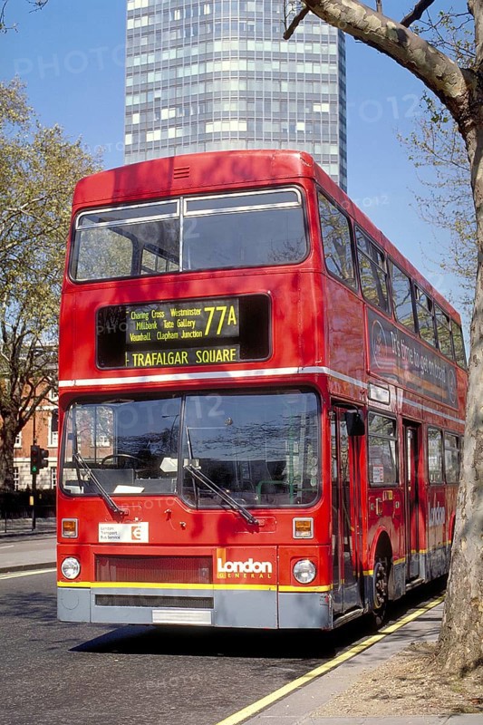 Red double-decker bus, a routemaster, London, England, Great Britain