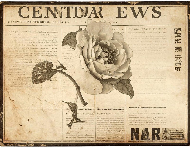 Grunge old public newspaper, texture background wallpaper illustration, vintage tattered yellow press news, AI generatedGenerated image