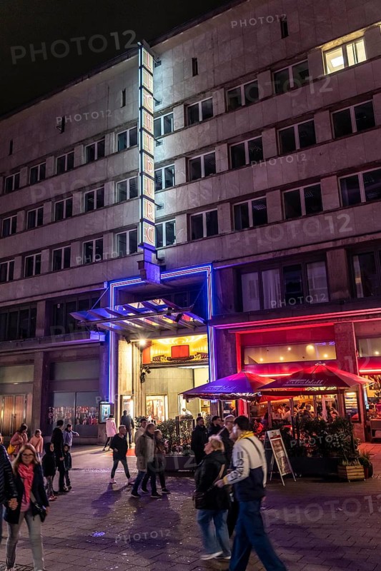 The Lichtburg, cinema, with 1250 seats, has the largest cinema hall in Germany, is a listed building, on Kettwiger Straße, Essen, North Rhine-Westphalia
