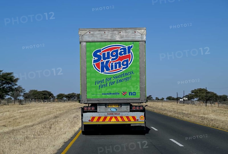Truck on expressway B1 between Windhoek and Otjiwarongo, near Otjiwarongo, Otjozondjupa region, Namibia