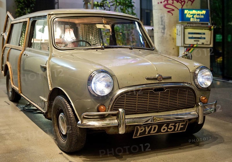 Entrance area to Monkey Bar with old Trabi as decoration, Charlottenburg, Berlin, Germany