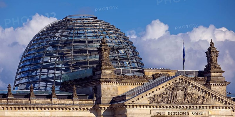 Reichstag dome, German Bundestag, government district, Berlin, Germany