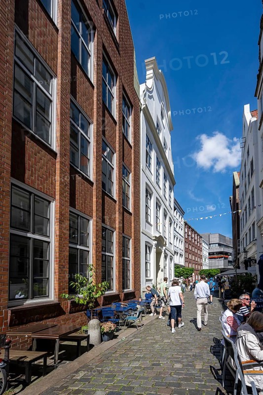 Historic houses on Deichstraße, Hamburg, Germany