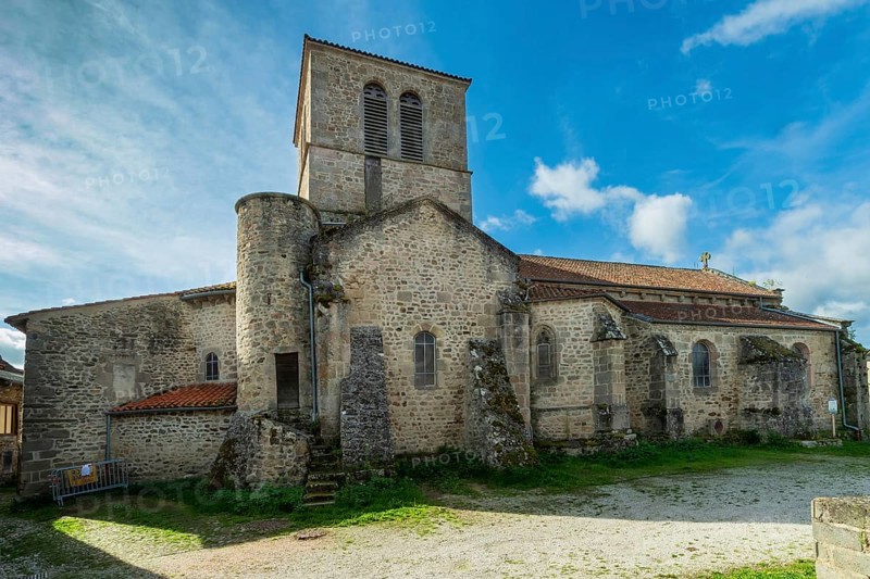 Dore l'église village. Saint Blaise church, Puy de Dome, Auvergne Rhone Alpes, France