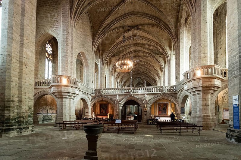 Jube of Benedicte Abbey Church of Saint Robert in La Chaise Dieu, Dept Haute Loire. Auvergne-Rhone-Alpes. France