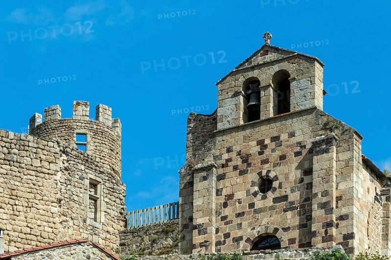Saint Andre de Chalencon village. Chapel of Chalencon. Haute Loire. Auvergne Rhone Alpes. France