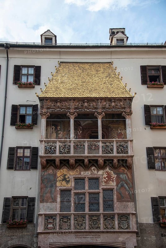 The Golden Roof in the historic city centre of Innsbruck, Tyrol, Austria