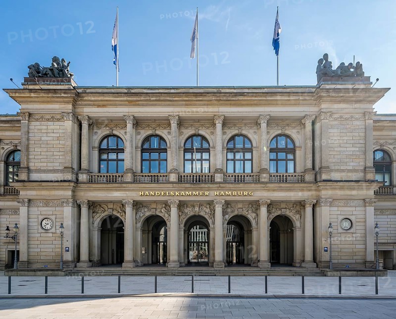 Hamburg Chamber of Commerce building, facade, Hamburg, Germany