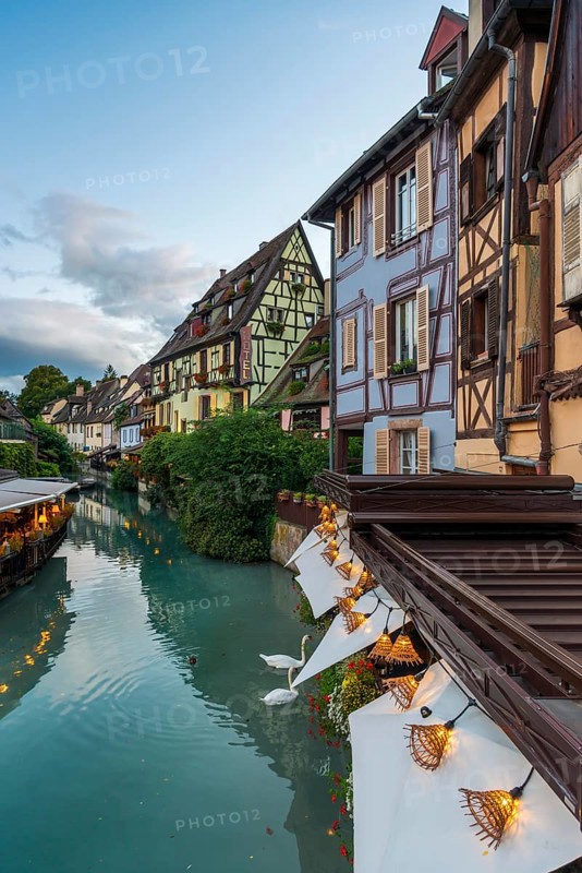 Half-timbered house in Petite Venise in the old town of Colmar, France