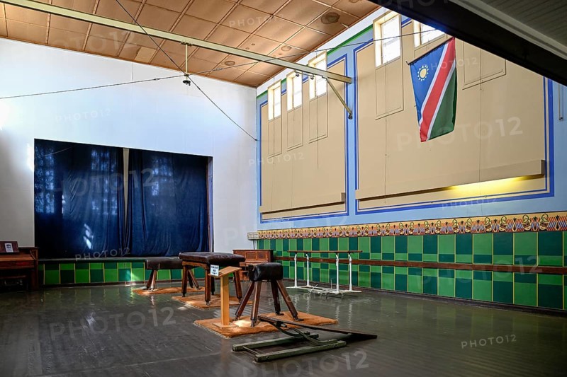 Former gymnasium, Kolmanskop, restricted diamond area, Karas region, Namibia