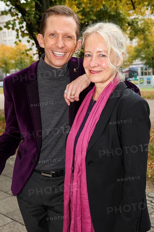 Marc Rudolf and Irene Christ at the annual press conference for the 2025/2026 season at the Theater am Frankfurter Tor. Berlin, 07.10.2025