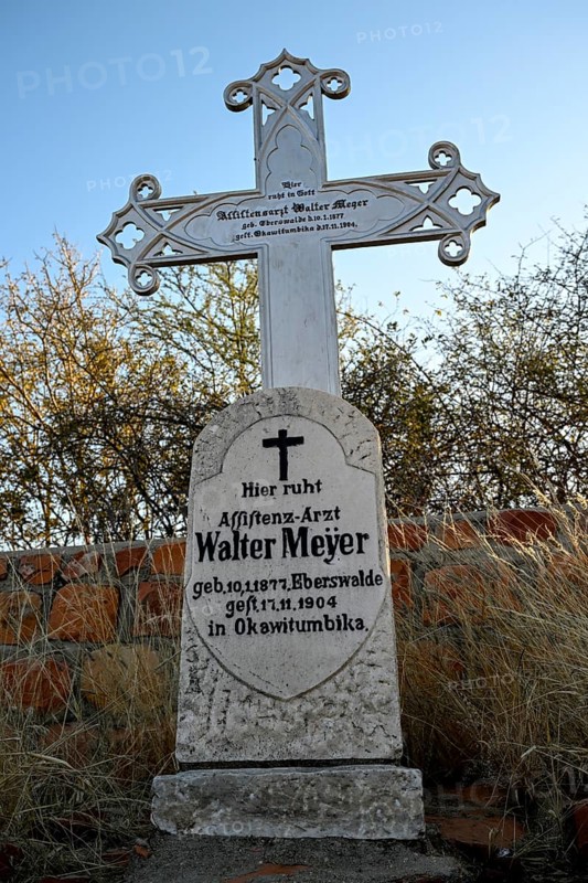 Grave at the German military cemetery at Waterberg, Otjozondjupa region, Namibia