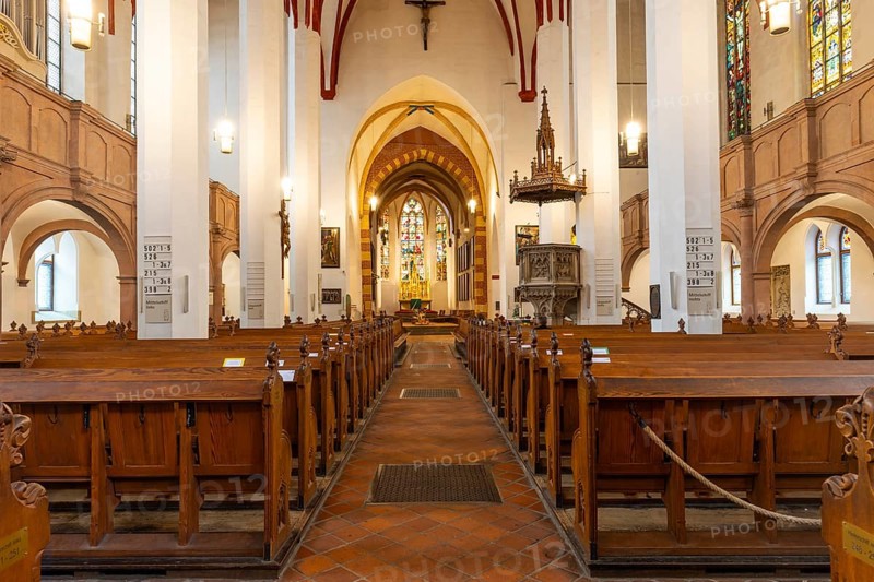 Nave and age of St Thomas' Church, Leipzig, Saxony, Germany