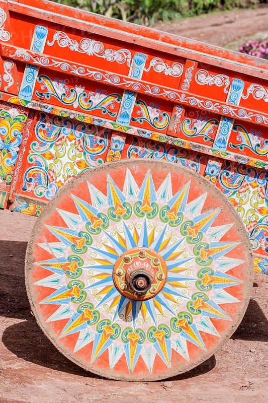 Decorative ox-cart, Costa Rica, Central America