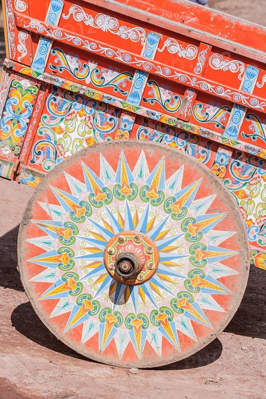 Decorative ox-cart, Costa Rica, Central America