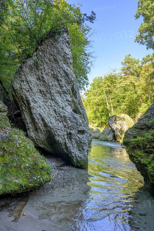 Conglomerate rocks in the Erlauf gorge, Purgstall an der Erlauf, Lower Austria, Austria