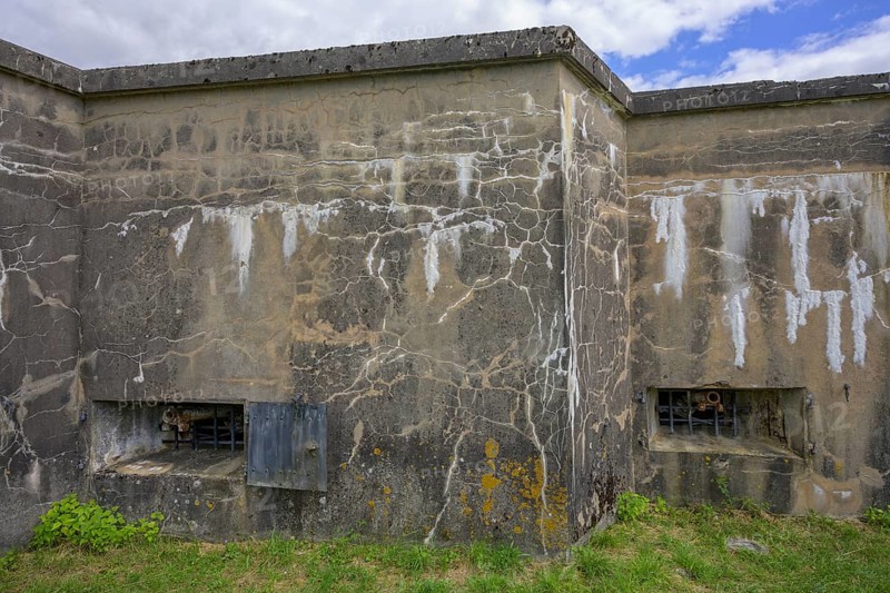 Gun emplacement in Fort de Vaux from the 1st World War, Douaumont, Département Meuse, France
