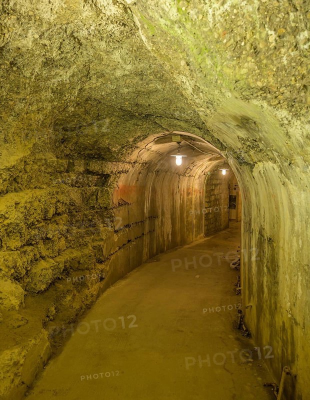 Corridor in the Fort de Vaux from the 1st World War, Douaumont, Département Meuse, France
