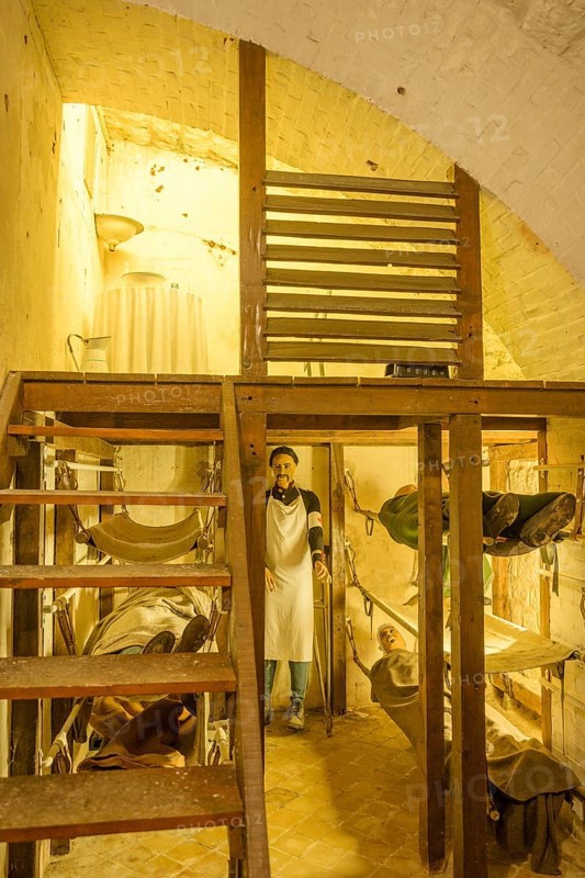 Military hospital in Fort de Vaux from the 1st World War, Douaumont, Département Meuse, France