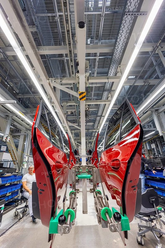 Electric car production in the assembly halls of VW in Zwickau, Zwickau, Saxony, Germany