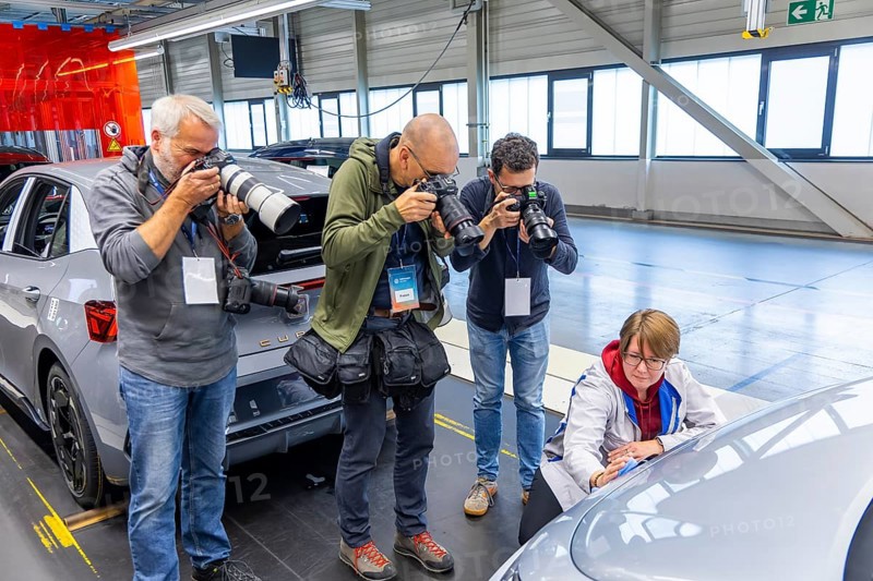 Media appointment in the electric car production in the assembly halls of VW in Zwickau, Zwickau, Saxony, Germany