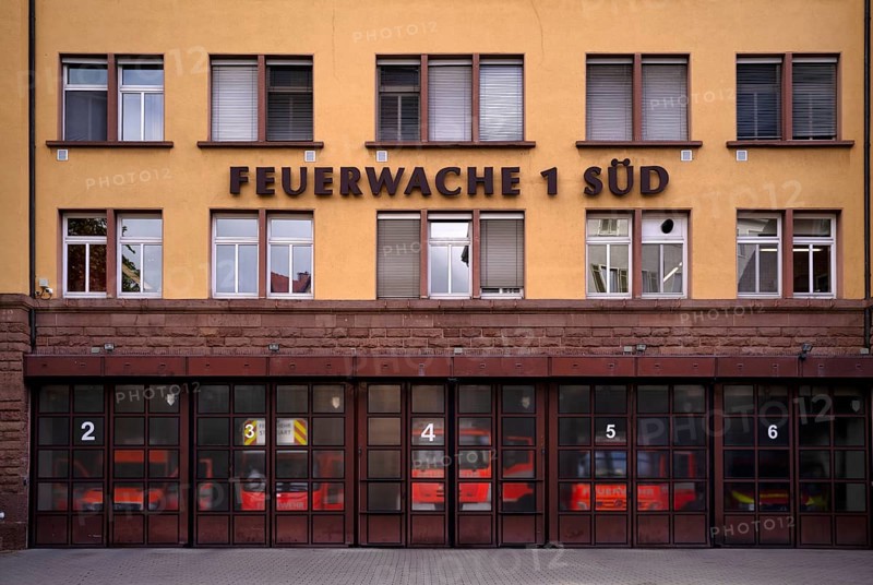 Fire Station 1 Stuttgart South, emergency vehicles, Stuttgart, Baden-Württemberg, Germany