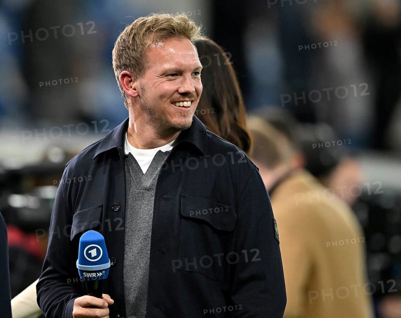 Germany coach Julian Nagelsmann smiles World Cup qualifier, international match, Germany v Luxembourg, PreZero Arena, Sinsheim, Baden-Württemberg, Germany