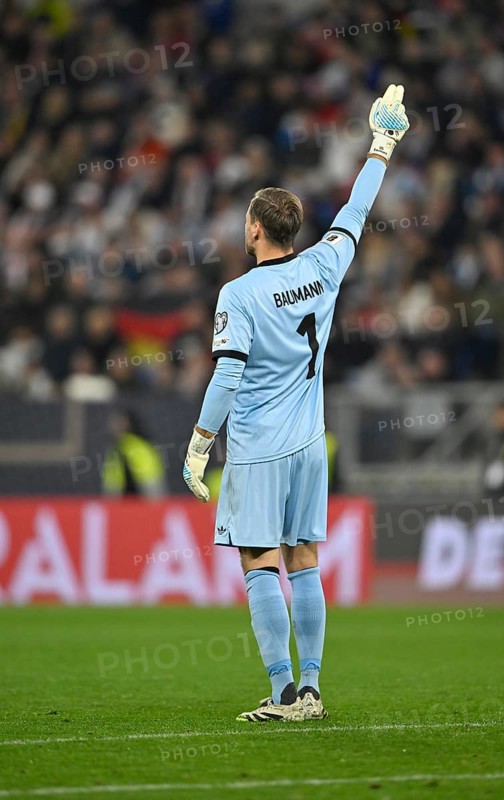 Goalkeeper Oliver Baumann GER (01) Gesture Gesture World Cup qualifier, international match, Germany v Luxembourg, PreZero Arena, Sinsheim, Baden-Württemberg, Germany