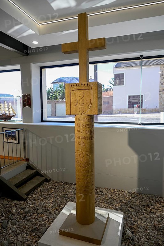 Replica of the Diogo Cão cross, Namibia Maritime Museum, Africa's largest maritime museum, Old Power Station, former power station, Lüderitz, Karas region, Namibia