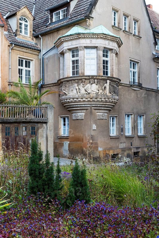 Young style house in the old town centre, Meissen, Saxony, Germany