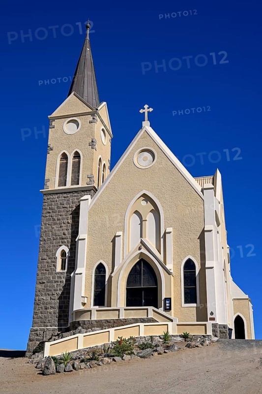 Rock church, Evangelical Lutheran church from 1912, Lüderitz, Karas region, Namibia