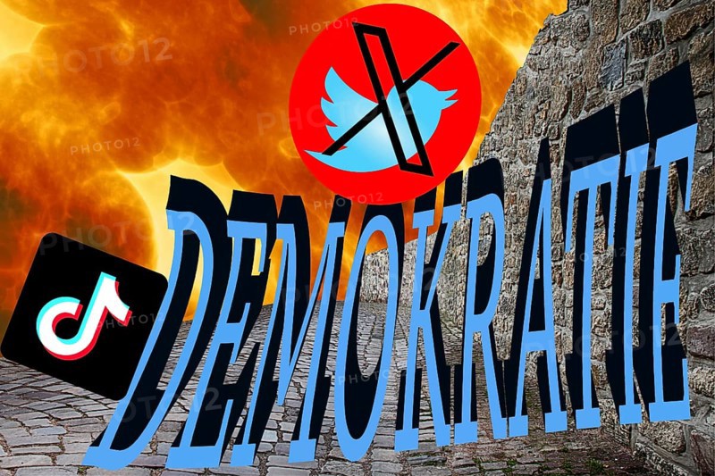 Symbolic image, asocial networks, X-Twitter, Elon Musk, TikTok, false reports, freedom, individuality, group, humanity, freedom of the press, journalism, journalists, politics, dissenters, fundamental rights and freedoms, basic law, constitution, against autocracy, democracy, form of government, freedom of opinion, future, security, dictatorship, oppression, arbitrariness, open life, Germany, Europe, USA, world