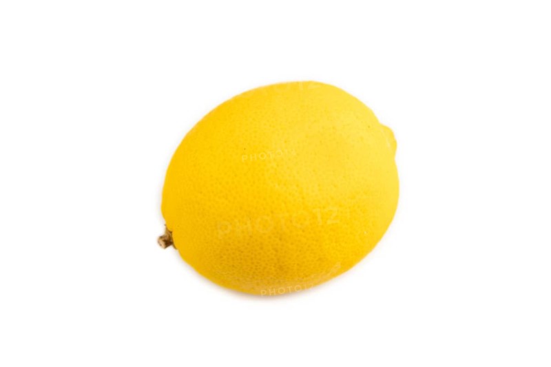 Yellow Lemon isolated on white background. Side view, close up. healthy food, vegetable, minimalism. citrus
